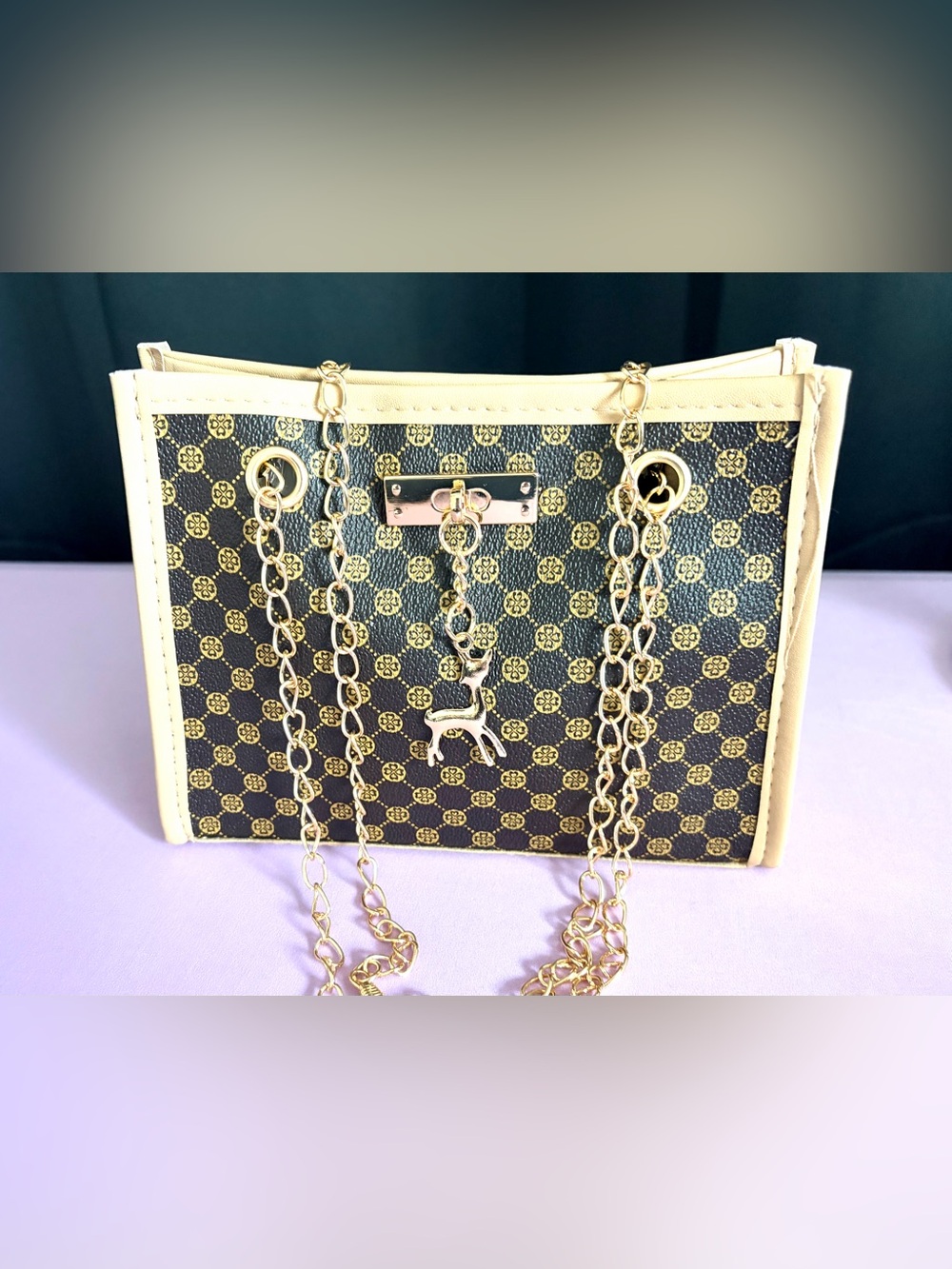 Women’s luxury brown designed  shoulder purse -buy one get one free deal.
